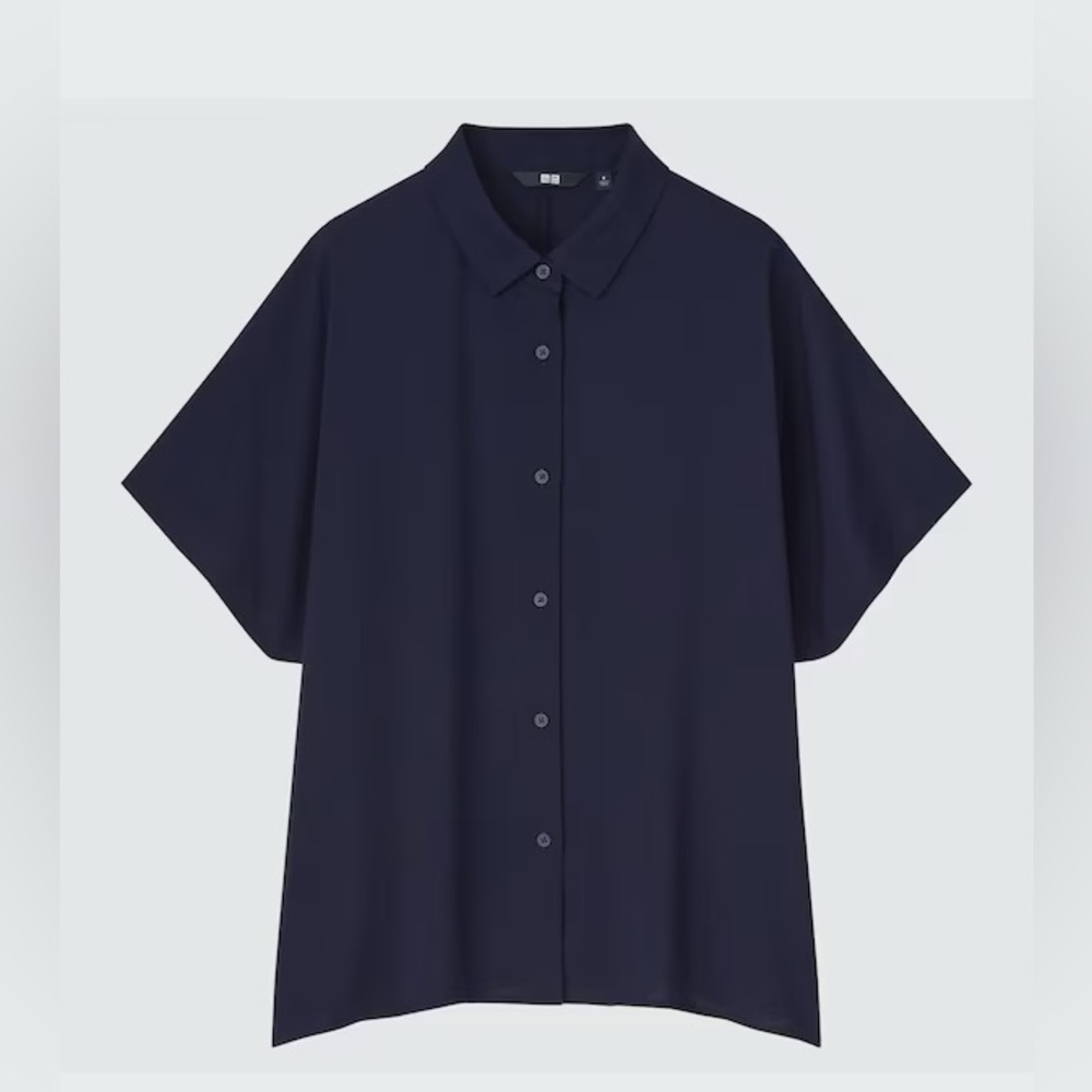 Uniqlo Rayon Short-Sleeve Blouse